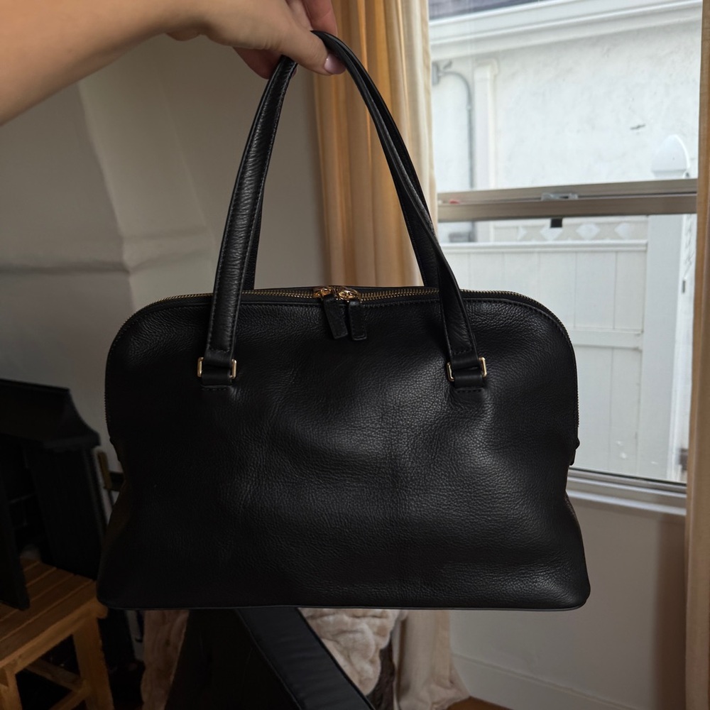 New Jcrew Elegant Black Leather Handbag - Picture 4 of 7